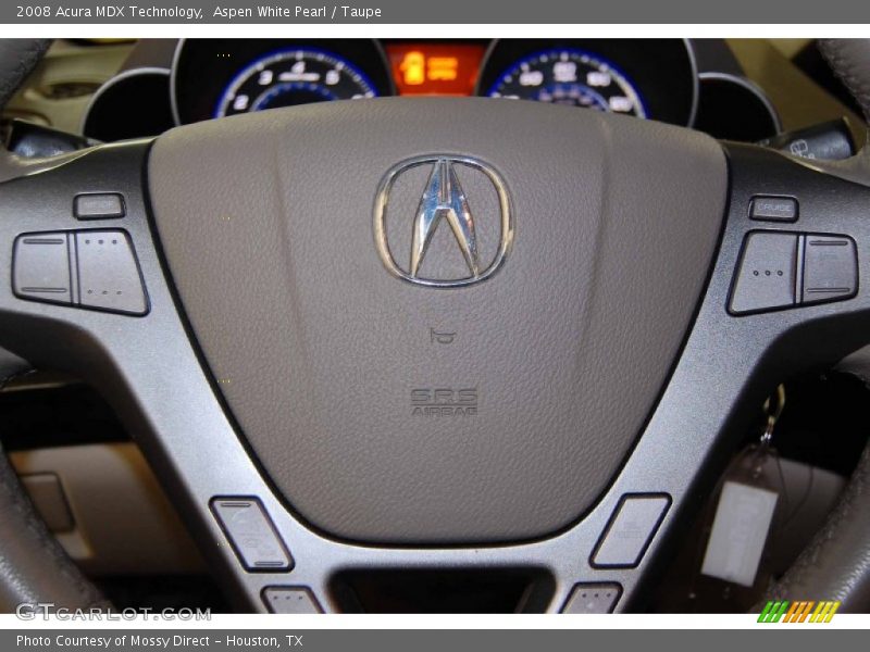 Aspen White Pearl / Taupe 2008 Acura MDX Technology