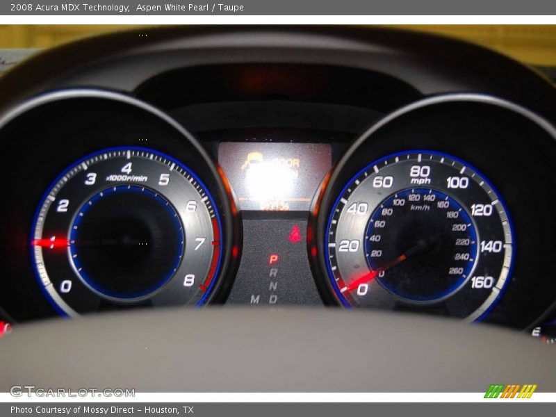 Aspen White Pearl / Taupe 2008 Acura MDX Technology