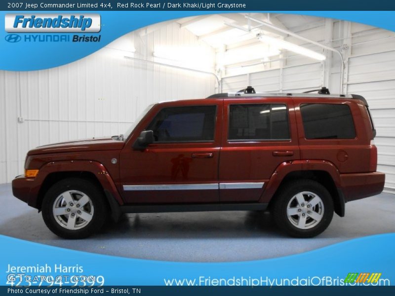 Red Rock Pearl / Dark Khaki/Light Graystone 2007 Jeep Commander Limited 4x4