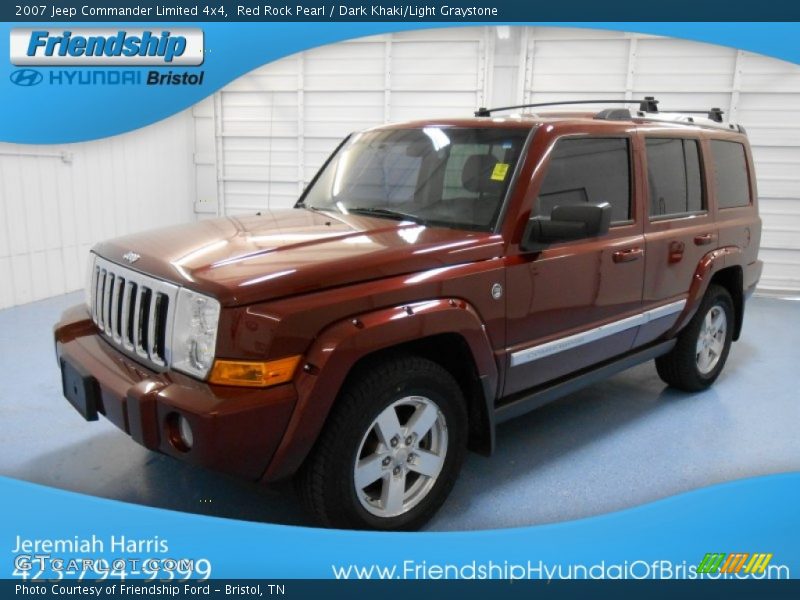 Red Rock Pearl / Dark Khaki/Light Graystone 2007 Jeep Commander Limited 4x4