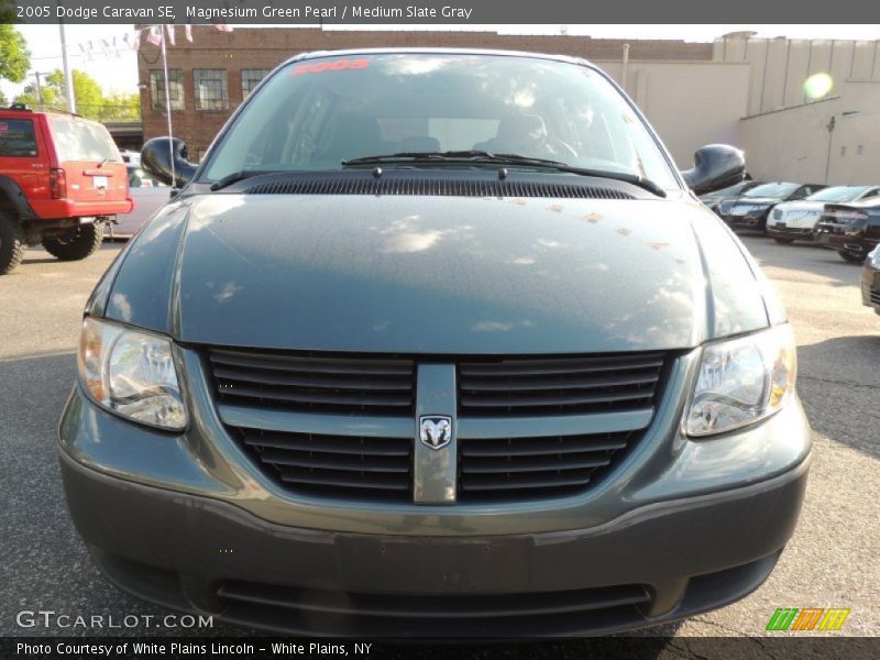 Magnesium Green Pearl / Medium Slate Gray 2005 Dodge Caravan SE