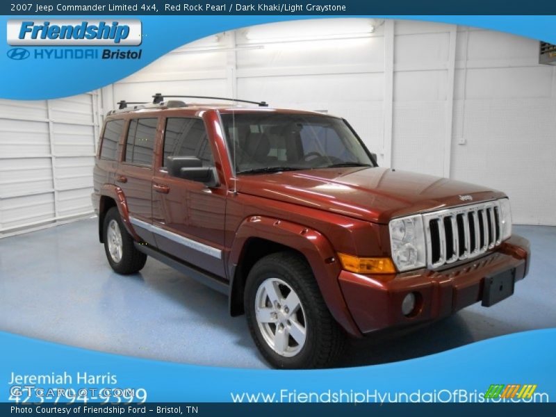 Red Rock Pearl / Dark Khaki/Light Graystone 2007 Jeep Commander Limited 4x4