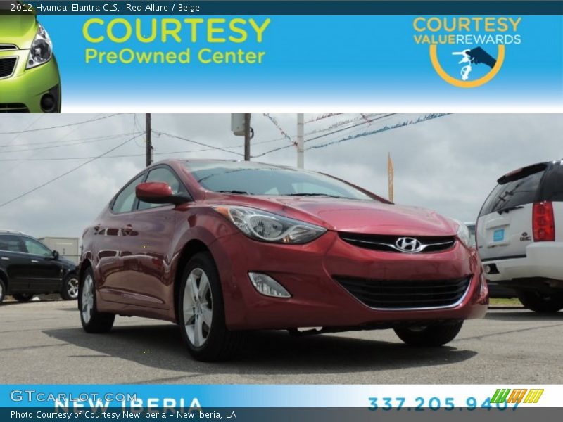Red Allure / Beige 2012 Hyundai Elantra GLS