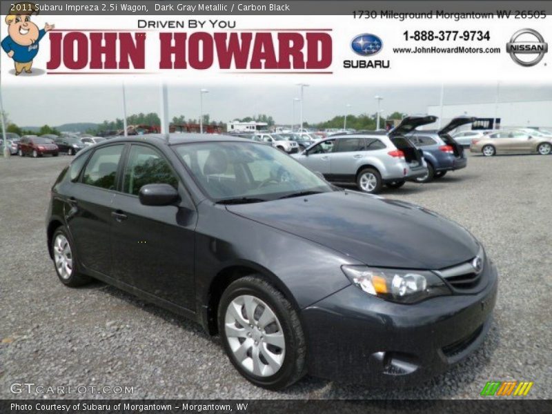 Dark Gray Metallic / Carbon Black 2011 Subaru Impreza 2.5i Wagon