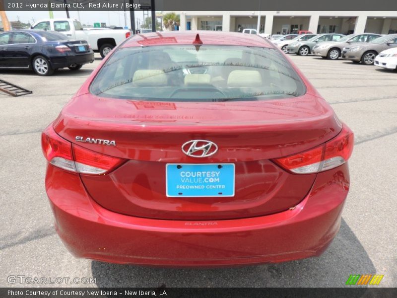 Red Allure / Beige 2012 Hyundai Elantra GLS