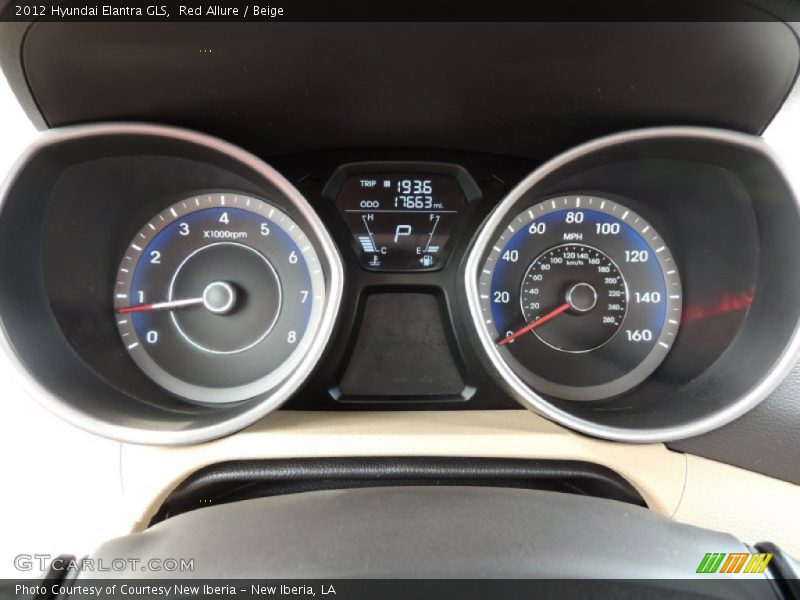 Red Allure / Beige 2012 Hyundai Elantra GLS