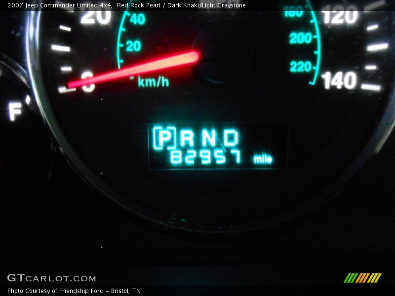 Red Rock Pearl / Dark Khaki/Light Graystone 2007 Jeep Commander Limited 4x4