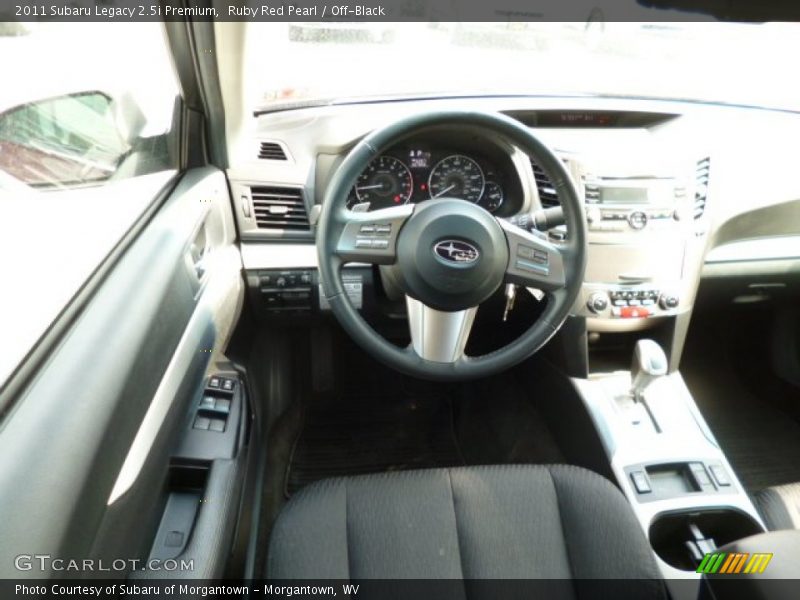 Ruby Red Pearl / Off-Black 2011 Subaru Legacy 2.5i Premium