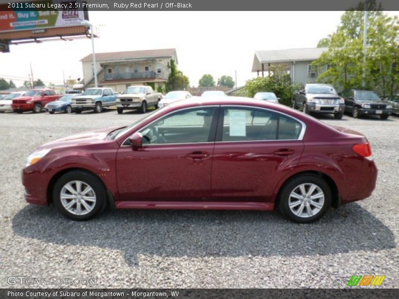 Ruby Red Pearl / Off-Black 2011 Subaru Legacy 2.5i Premium