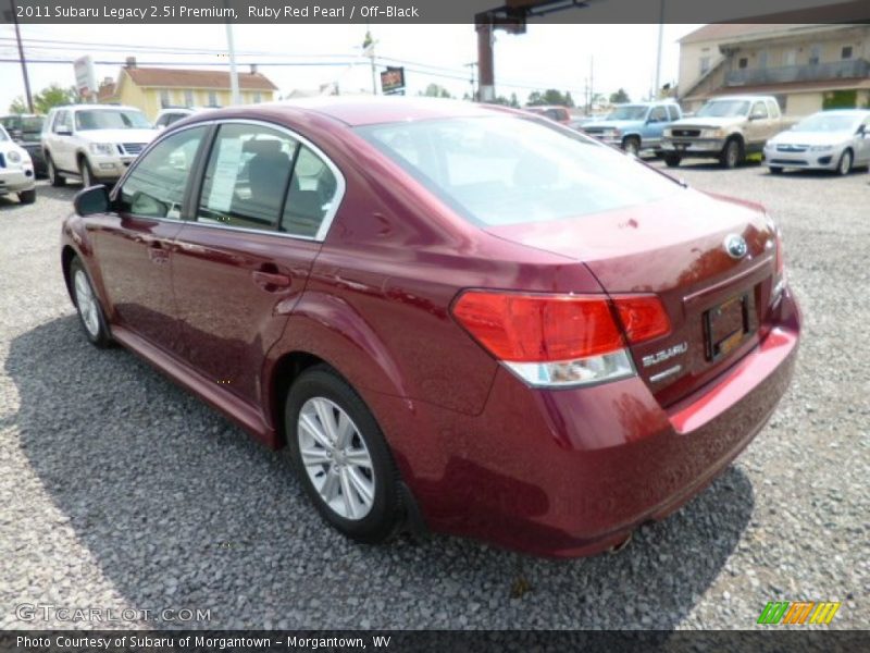 Ruby Red Pearl / Off-Black 2011 Subaru Legacy 2.5i Premium