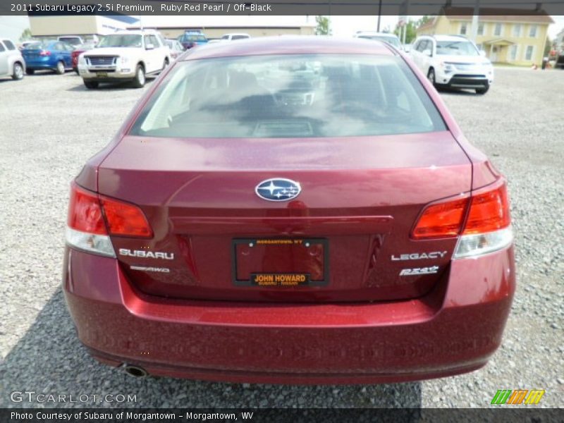 Ruby Red Pearl / Off-Black 2011 Subaru Legacy 2.5i Premium