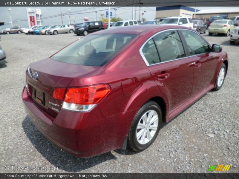 Ruby Red Pearl / Off-Black 2011 Subaru Legacy 2.5i Premium