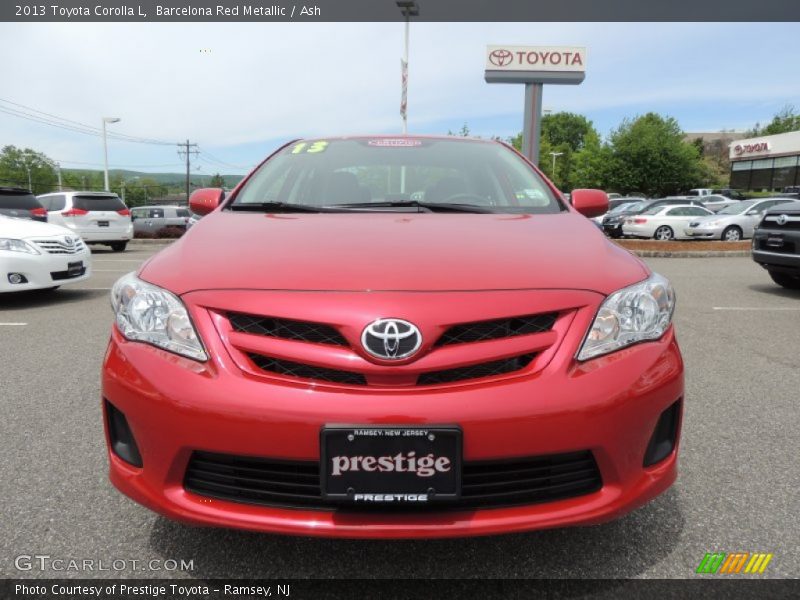 Barcelona Red Metallic / Ash 2013 Toyota Corolla L