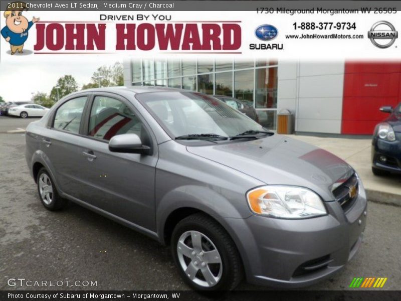 Medium Gray / Charcoal 2011 Chevrolet Aveo LT Sedan