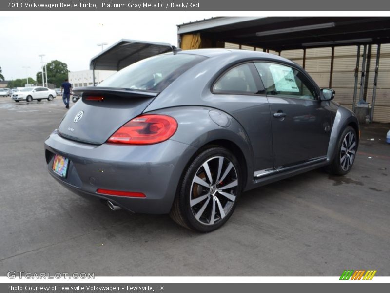 Platinum Gray Metallic / Black/Red 2013 Volkswagen Beetle Turbo