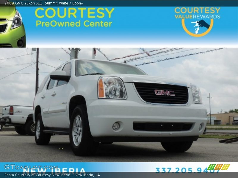 Summit White / Ebony 2009 GMC Yukon SLE