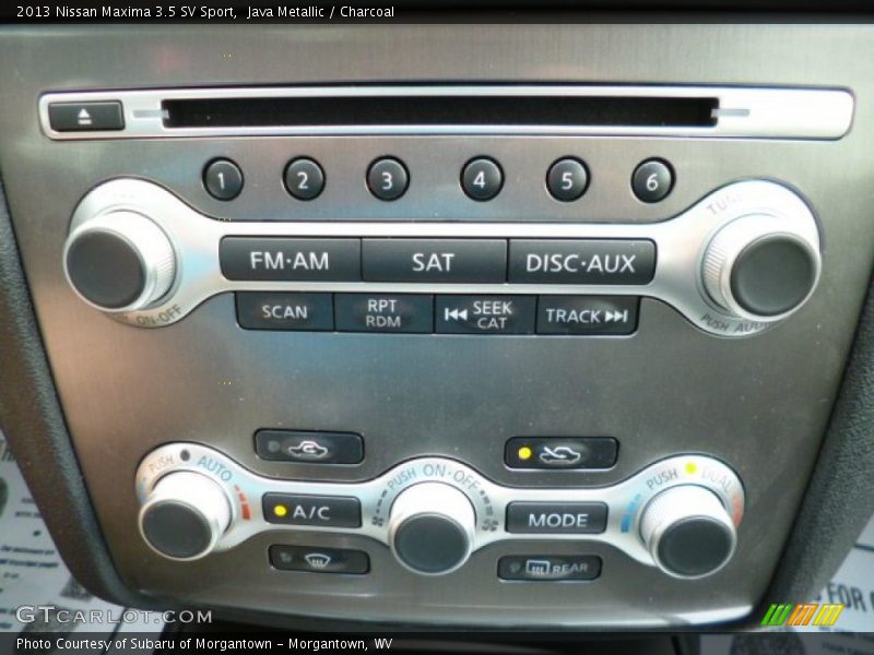 Controls of 2013 Maxima 3.5 SV Sport