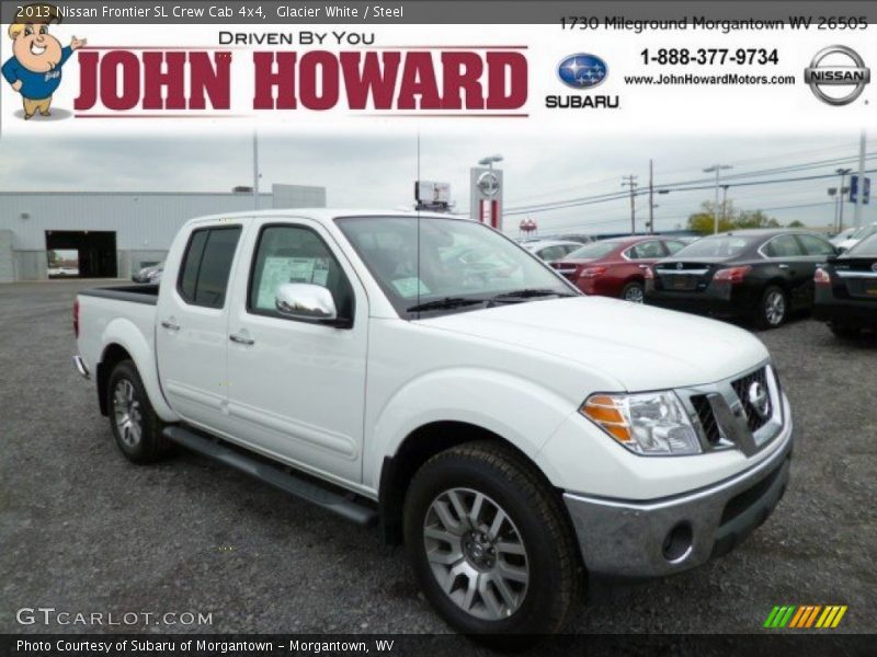 Glacier White / Steel 2013 Nissan Frontier SL Crew Cab 4x4