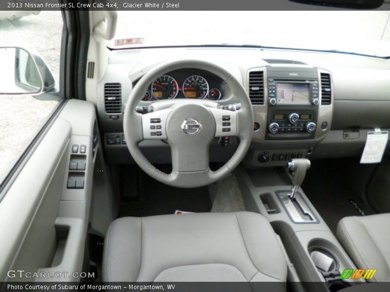Glacier White / Steel 2013 Nissan Frontier SL Crew Cab 4x4