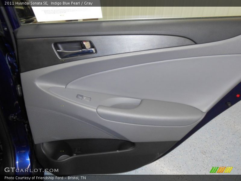 Indigo Blue Pearl / Gray 2011 Hyundai Sonata SE