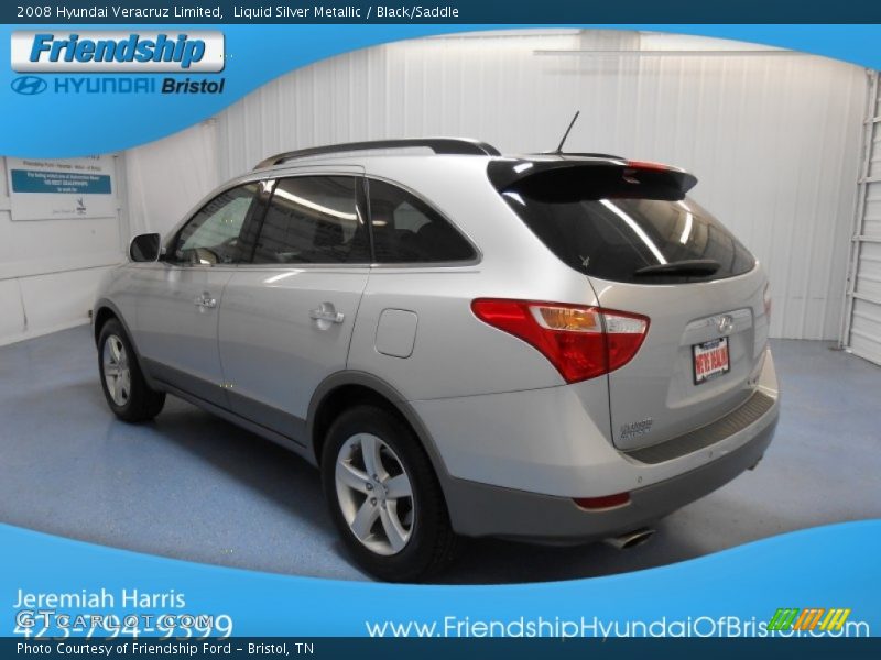 Liquid Silver Metallic / Black/Saddle 2008 Hyundai Veracruz Limited