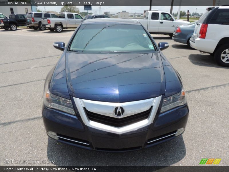 Opulent Blue Pearl / Taupe 2009 Acura RL 3.7 AWD Sedan