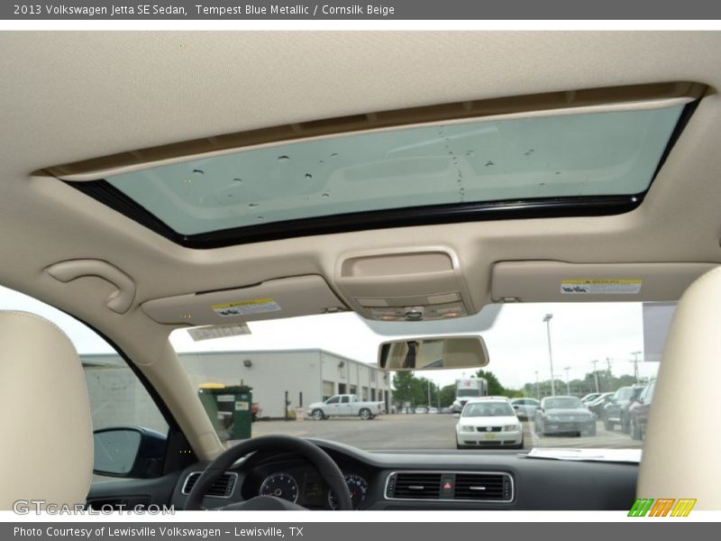 Tempest Blue Metallic / Cornsilk Beige 2013 Volkswagen Jetta SE Sedan