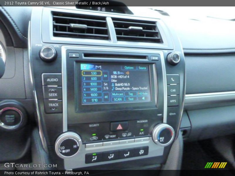 Classic Silver Metallic / Black/Ash 2012 Toyota Camry SE V6