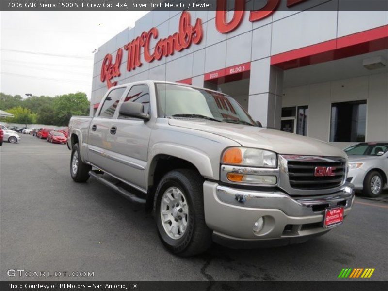 Silver Birch Metallic / Pewter 2006 GMC Sierra 1500 SLT Crew Cab 4x4