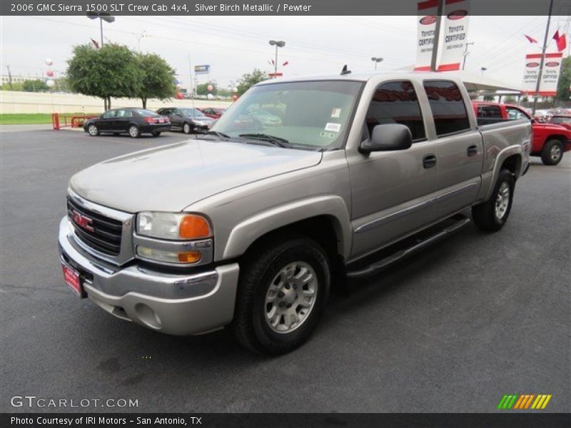 Silver Birch Metallic / Pewter 2006 GMC Sierra 1500 SLT Crew Cab 4x4