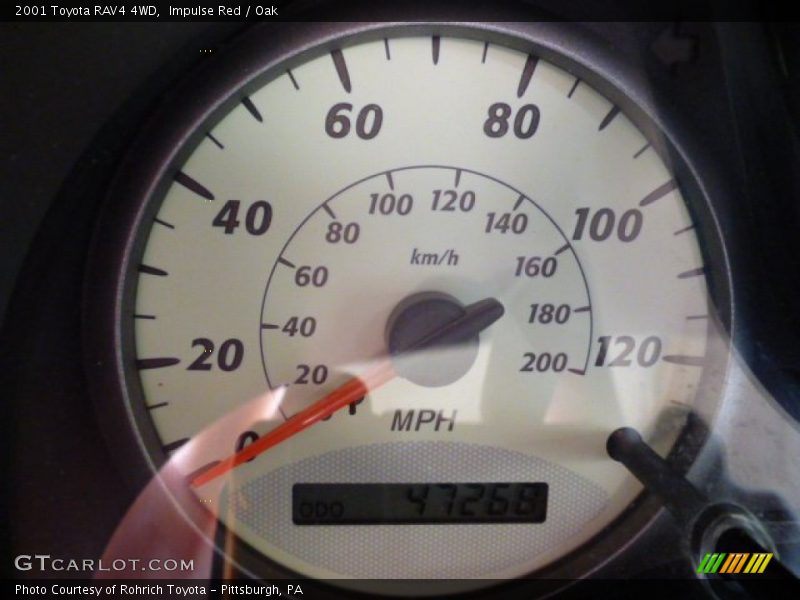 Impulse Red / Oak 2001 Toyota RAV4 4WD