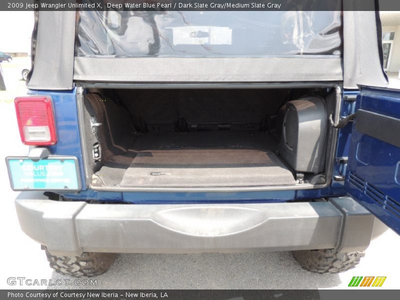 Deep Water Blue Pearl / Dark Slate Gray/Medium Slate Gray 2009 Jeep Wrangler Unlimited X