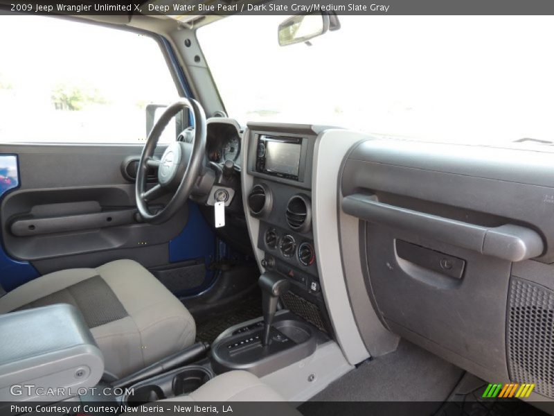 Deep Water Blue Pearl / Dark Slate Gray/Medium Slate Gray 2009 Jeep Wrangler Unlimited X
