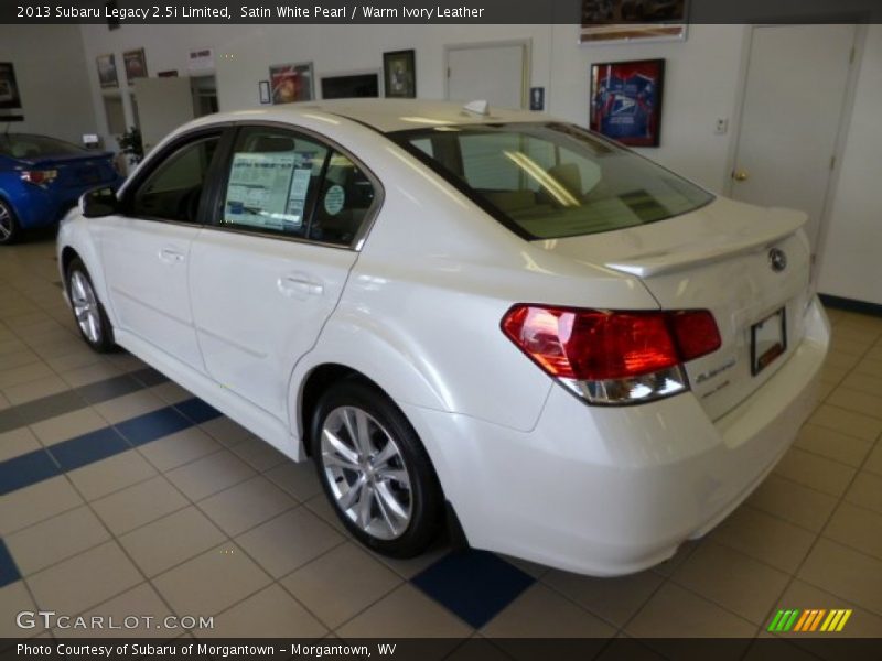 Satin White Pearl / Warm Ivory Leather 2013 Subaru Legacy 2.5i Limited