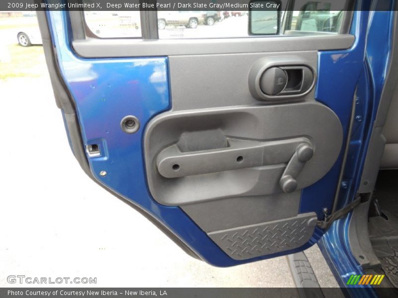 Deep Water Blue Pearl / Dark Slate Gray/Medium Slate Gray 2009 Jeep Wrangler Unlimited X