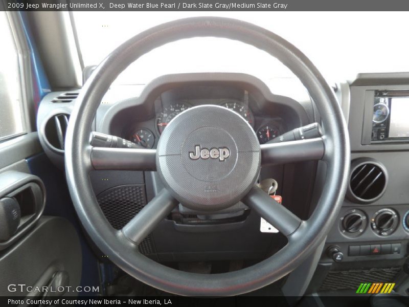 Deep Water Blue Pearl / Dark Slate Gray/Medium Slate Gray 2009 Jeep Wrangler Unlimited X