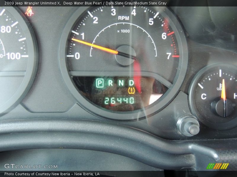 Deep Water Blue Pearl / Dark Slate Gray/Medium Slate Gray 2009 Jeep Wrangler Unlimited X