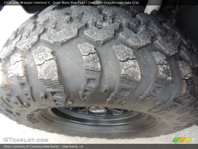 Deep Water Blue Pearl / Dark Slate Gray/Medium Slate Gray 2009 Jeep Wrangler Unlimited X