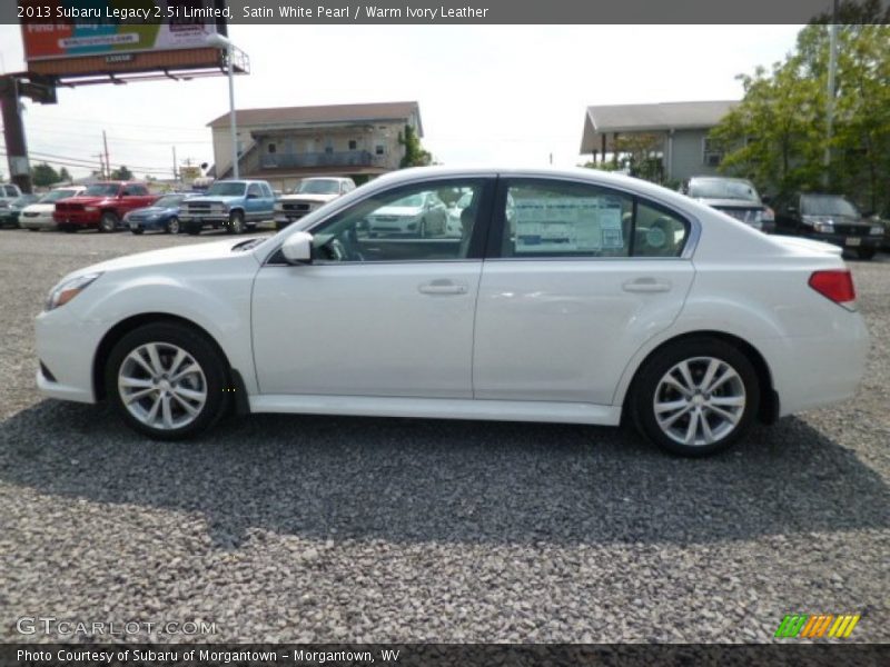 Satin White Pearl / Warm Ivory Leather 2013 Subaru Legacy 2.5i Limited