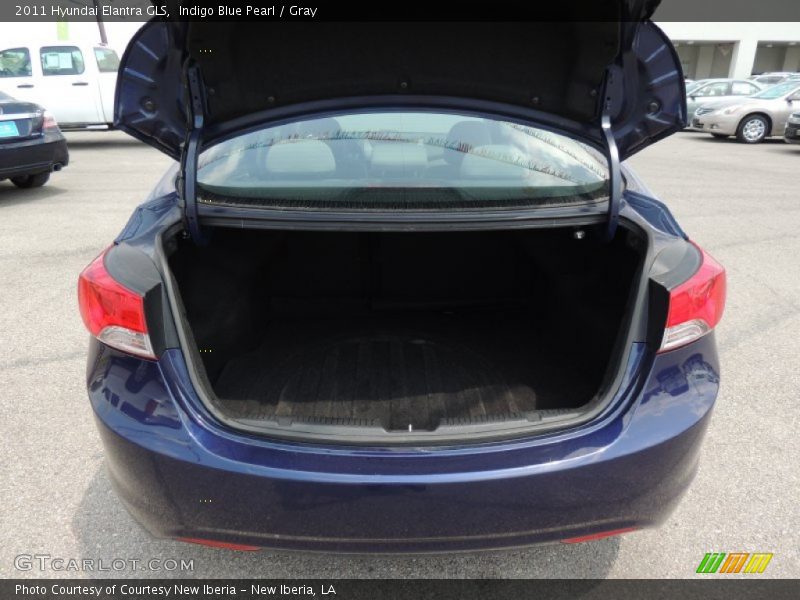 Indigo Blue Pearl / Gray 2011 Hyundai Elantra GLS