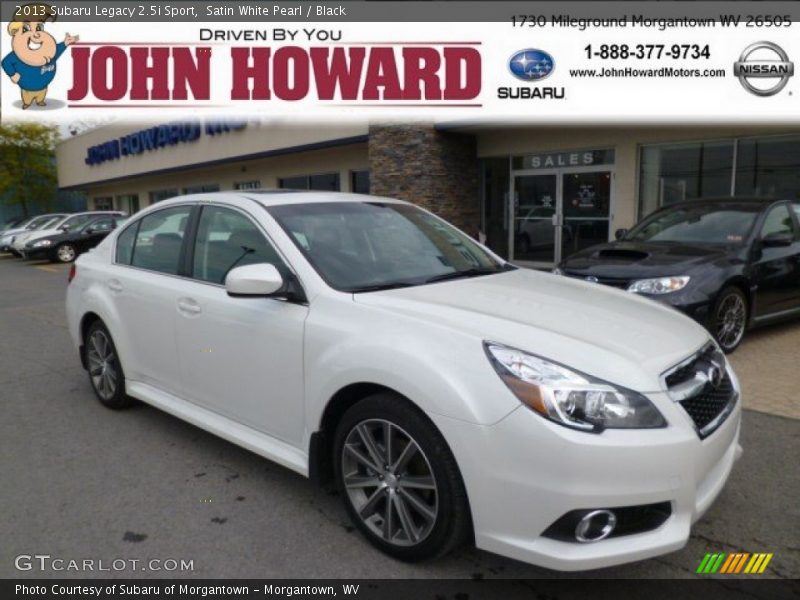 Satin White Pearl / Black 2013 Subaru Legacy 2.5i Sport