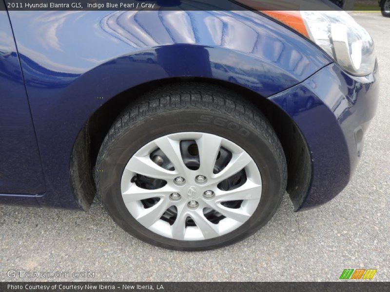 Indigo Blue Pearl / Gray 2011 Hyundai Elantra GLS
