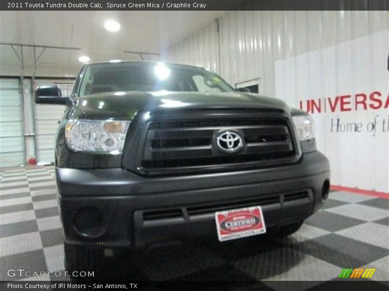 Spruce Green Mica / Graphite Gray 2011 Toyota Tundra Double Cab