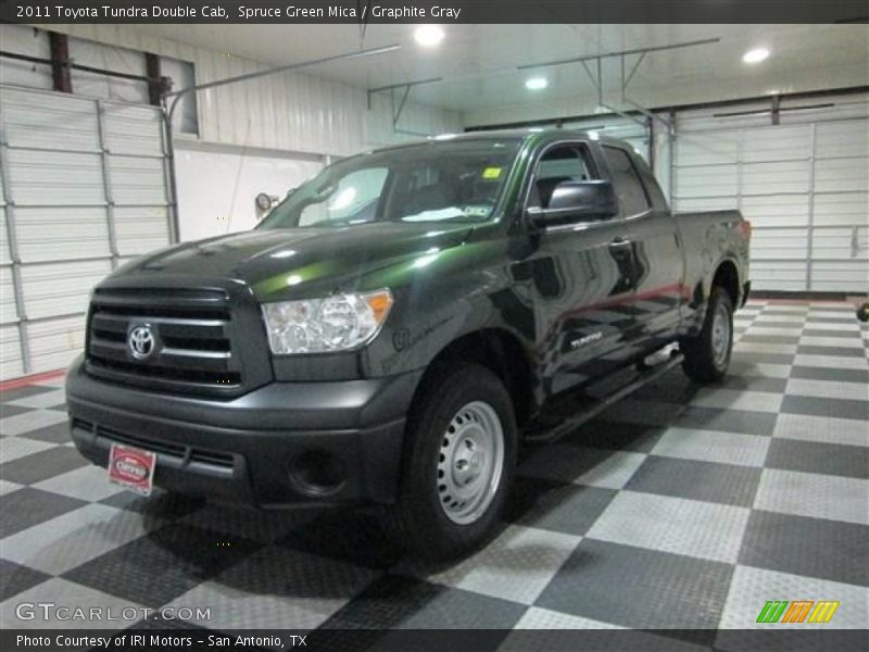 Spruce Green Mica / Graphite Gray 2011 Toyota Tundra Double Cab