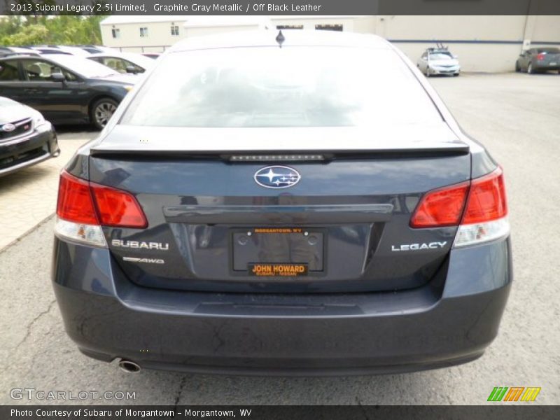 Graphite Gray Metallic / Off Black Leather 2013 Subaru Legacy 2.5i Limited