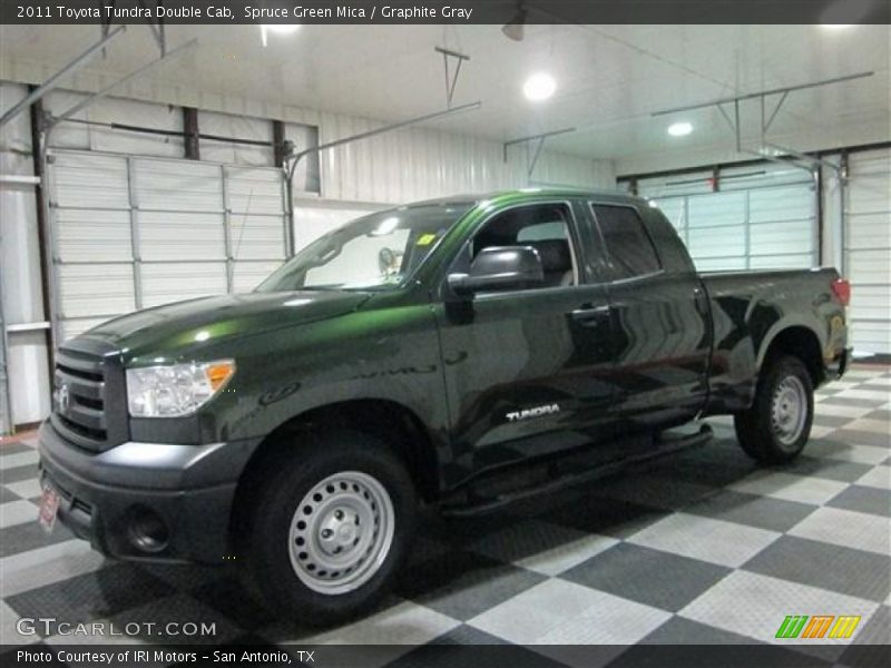 Spruce Green Mica / Graphite Gray 2011 Toyota Tundra Double Cab