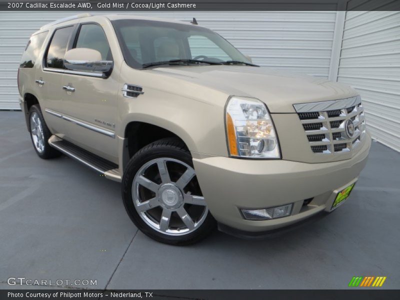 Gold Mist / Cocoa/Light Cashmere 2007 Cadillac Escalade AWD