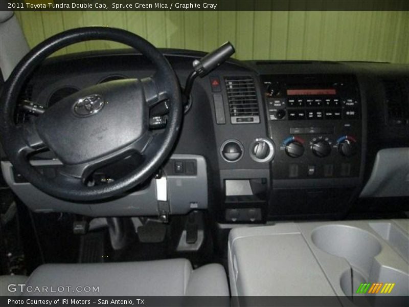 Spruce Green Mica / Graphite Gray 2011 Toyota Tundra Double Cab