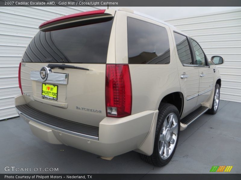 Gold Mist / Cocoa/Light Cashmere 2007 Cadillac Escalade AWD