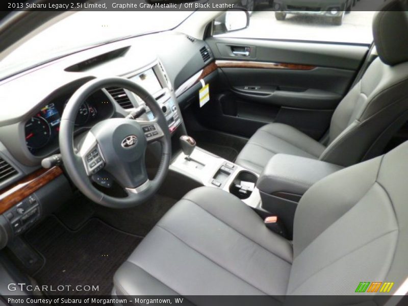 Off Black Leather Interior - 2013 Legacy 2.5i Limited 